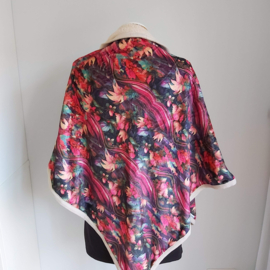 Imitatie bont omslagdoek (roze | band | fantasie)