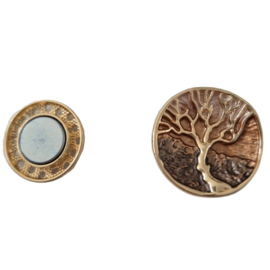 Magneet broche (bruin | BM170  levensboom)