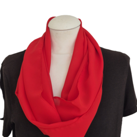 Polyester voile colsjaal CS240 (rood | effen)