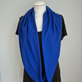 Tricot colsjaal  (blauw | effen)