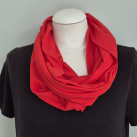 Tricot colsjaal  (rood | effen)