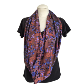 Tricot colsjaal CS259 (bruin| herfstflora)