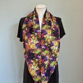 Tricot colsjaal  (multi color | Flower Bouquet)