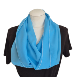 Polyester voile colsjaal CS245 (blauw | effen)