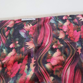 Imitatie bont omslagdoek (roze | band | fantasie)