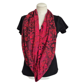 Tricot colsjaal CS258 (rood | herfstflora)