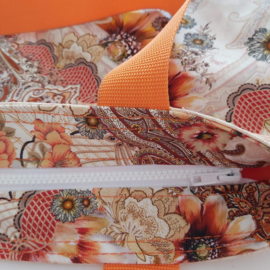 Canvas tas  met rits (zandkleur | Oriental love)