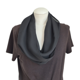 Polyester voile crepe colsjaal CS246 (zwart | effen)