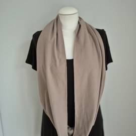 Tricot colsjaal   (taupe | effen)