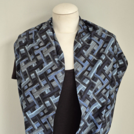 Tricot colsjaal (blauw | braiding optic)