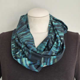 Tricot colsjaal  (blauw | mystic stripe, night live)