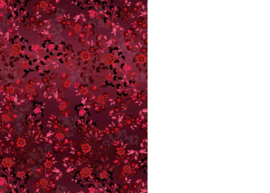 Tricot colsjaal CS258 (rood | herfstflora)