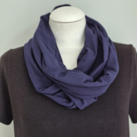 Tricot colsjaal  (blauw | effen)