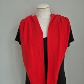 Tricot colsjaal  (rood | effen)
