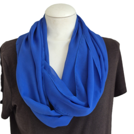 Polyester voile colsjaal CS239 (blauw | effen)