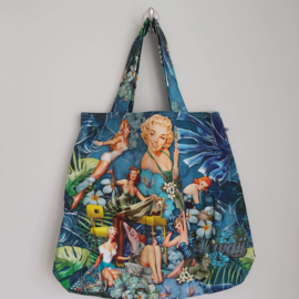 Canvas tas (blauw | Marlyn Monroe)