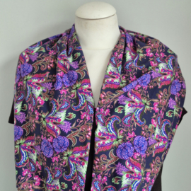 Tricot colsjaal  (multicolor | bloemen)