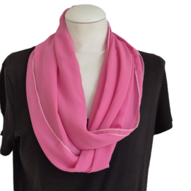 Polyester voile colsjaal CS238 (roze | effen)