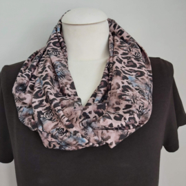 Tricot colsjaal  (zandkleur | tijger)