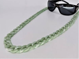 Acryl brillen ketting (jade)