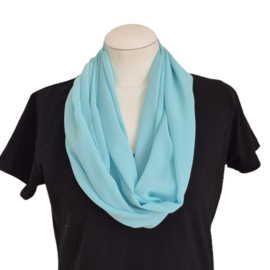 Polyester voile colsjaal CS249 (blauw | effen)