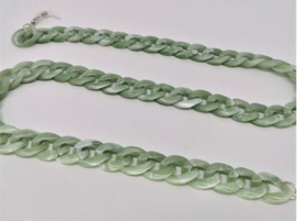 Acryl brillen ketting (jade)