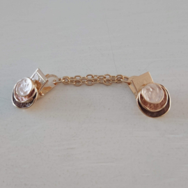 Goudkleurige vestclip (goud | rondjes)