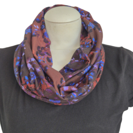 Tricot colsjaal CS259 (bruin| herfstflora)