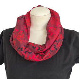 Tricot colsjaal CS258 (rood | herfstflora)