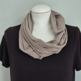Tricot colsjaal   (taupe | effen)