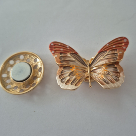 Magneet broche (bruin | vlinder)
