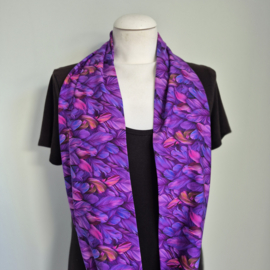Tricot colsjaal  (paars  | Bold Feathers)