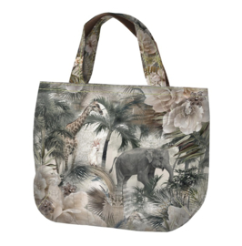 Canvas tas reversible (grijs | wild life)