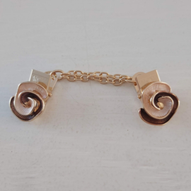 Goudkleurige vestclip (goudkleurig, bruin | roos)