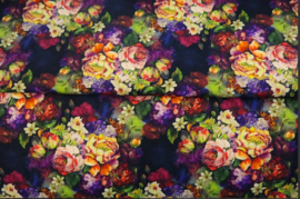 Tricot colsjaal  (multi color | Flower Bouquet)