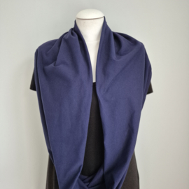 Tricot colsjaal  (blauw | effen)