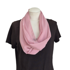 Polyester voile colsjaal CS247 (roze | effen)