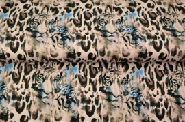 Tricot colsjaal  (zandkleur | tijger)