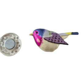Magneet broche (paars | BM160 vogel)