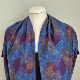 Tricot colsjaal  (blauw | Gingko)