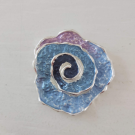 Magneet broche (blauw | roos)