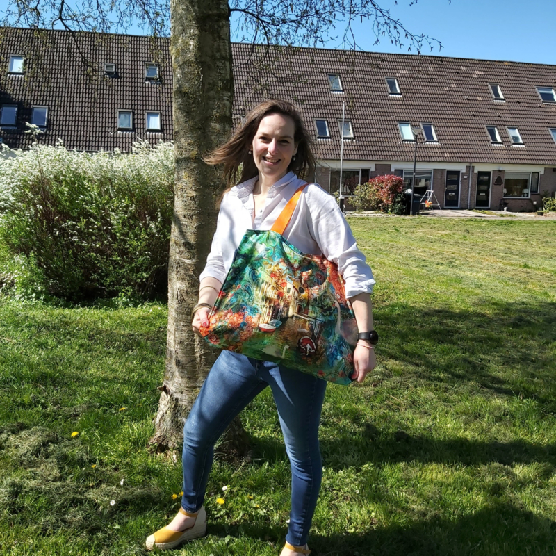 Canvas tas met rits cheap