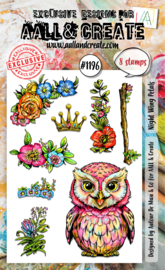 #1196 - A6 STAMP SET - NIGHT WING PETALS