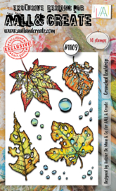 1109 - A6 STAMP SET - CRUNCHED LEAFDROP