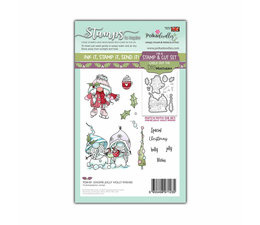 Gnome Jolly Holly Wishes Clear Stamps