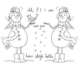 Shh, I Hear Sleigh Bells Clear Stamps