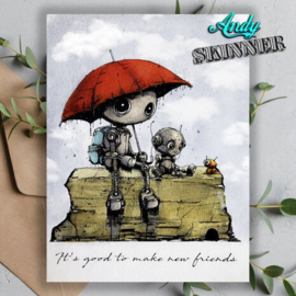 Pre-Cut Rubber Stamp Botology New Friends