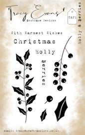 TE021 - Holly and Berries (A7 Stamp)