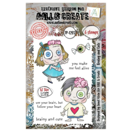 Witchlets & Weirdlings A7 Stamp Set Brainy and Cute