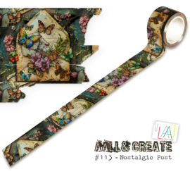 #113 - 25MM X 10M WASHI TAPE - NOSTALGIC POST